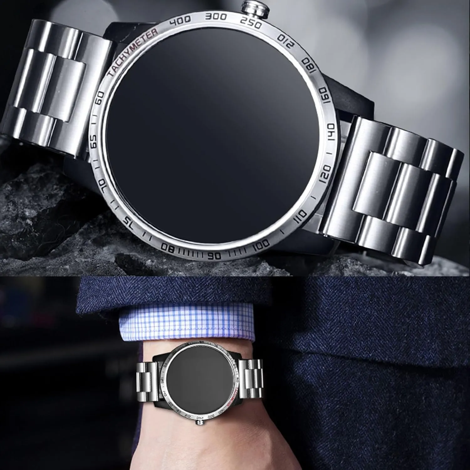 23mm 24mm Watch Bracelet Polished Brushed Metal Watch Strap Replacement Band termite lodge Men Women Stainless Steel Watch Band Curved End 14mm 15mm 16mm 17mm 18mm19mm 20mm 21mm 22mm 