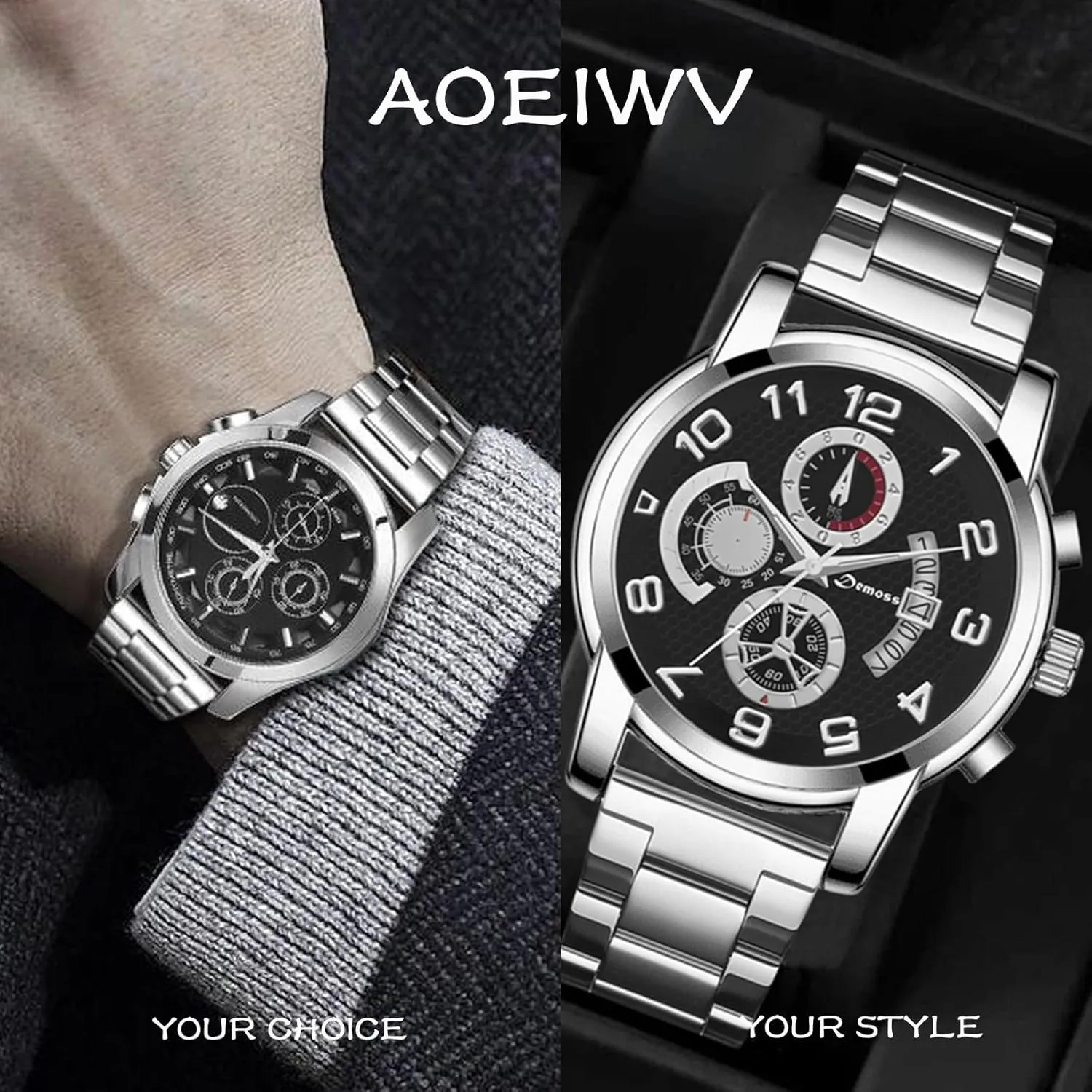 23mm 24mm Watch Bracelet Polished Brushed Metal Watch Strap Replacement Band termite lodge Men Women Stainless Steel Watch Band Curved End 14mm 15mm 16mm 17mm 18mm19mm 20mm 21mm 22mm 
