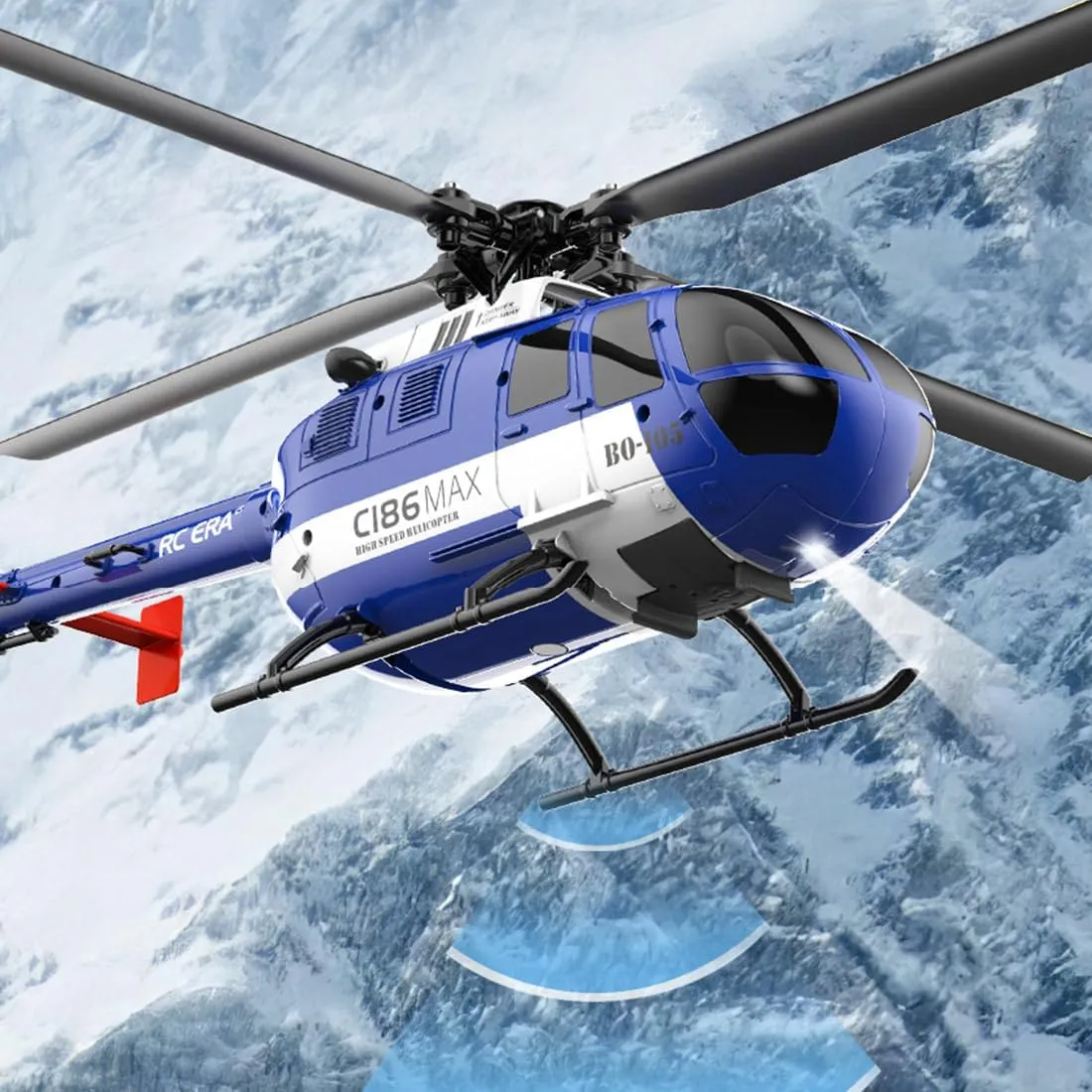 2.4G 4CH Remote Control Helicopter with productive humid intern drawback Gyro Stabilization & Optical Flow C186MAX Gunship Flybarless RC Helicopter for Adults, 