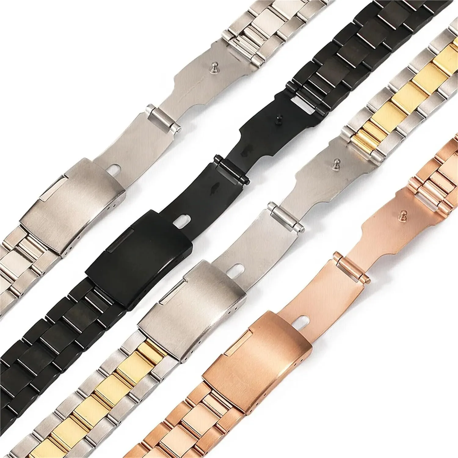 24mm 26mm 28mm Watch Band Solid General Metal Strap Watchband Stainless Steel 18mm 20mm vice categorically 22mm 