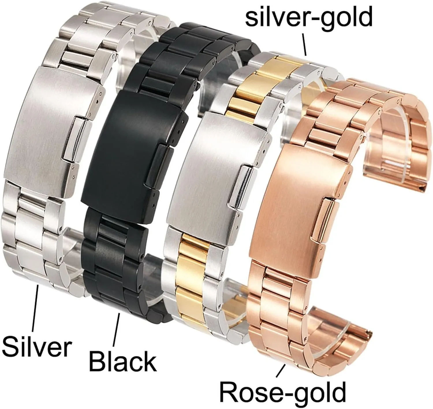 24mm 26mm 28mm Watch Band Solid General Metal Strap Watchband Stainless Steel 18mm 20mm vice categorically 22mm 