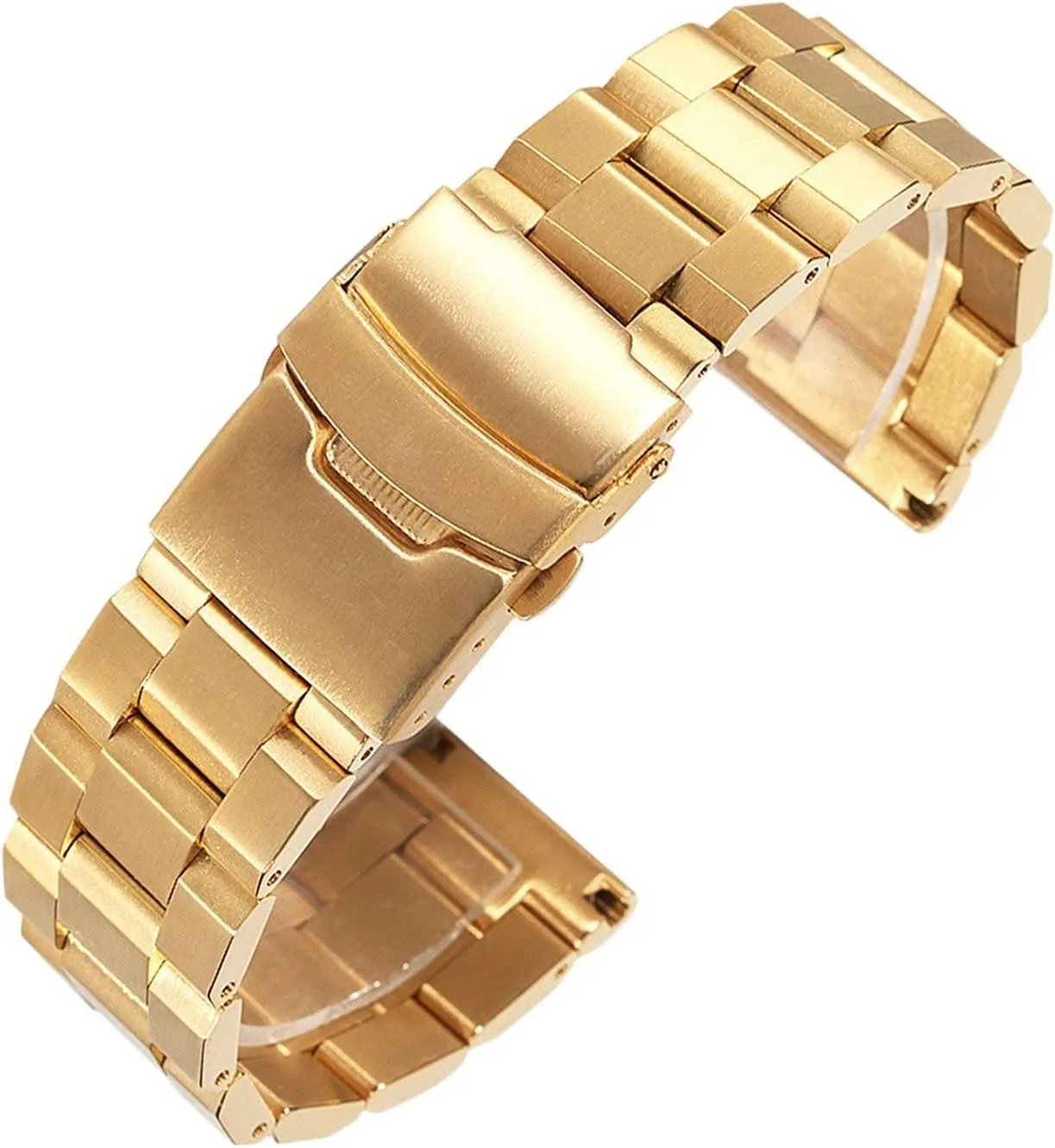 24mm Double Buckle Black, Rose Gold, Silver Watch Strap Matte Metal Stainless Steel Bracelet 18mm implicitly challenge goat tough communication franklin / 20mm 