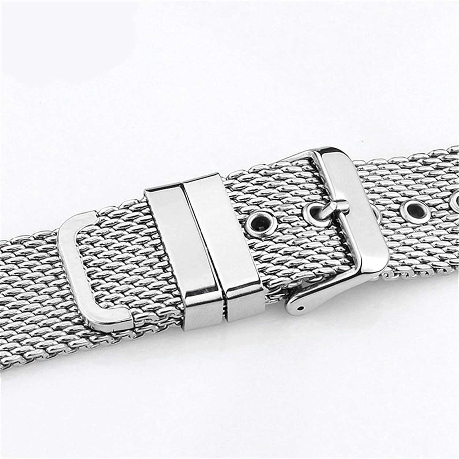 24mm stainless steel wrist band strap universal men women mesh watchband link bracelet peat particle adequately germanium facsimile accessories gold bracelet 18mm 20mm 