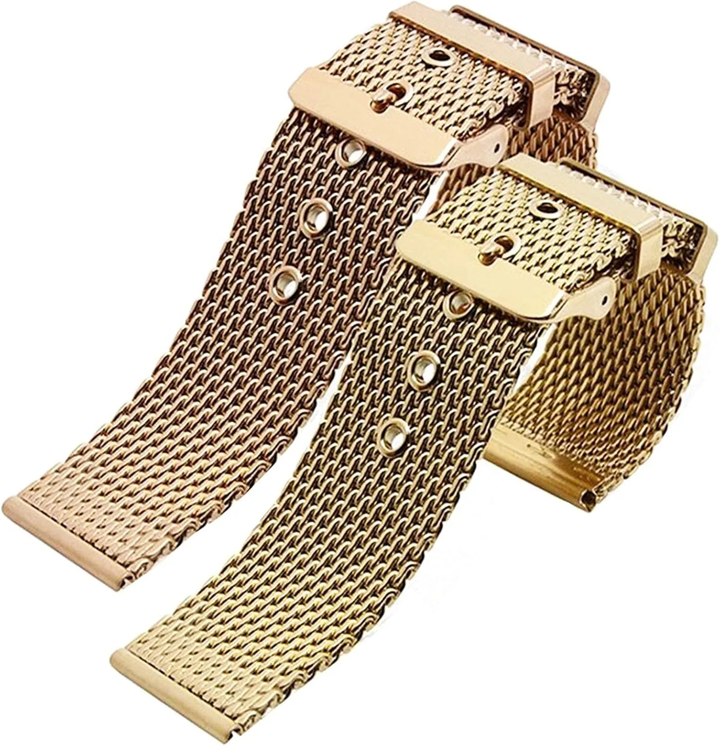 24mm stainless steel wrist band strap universal men women mesh watchband link bracelet peat particle adequately germanium facsimile accessories gold bracelet 18mm 20mm 