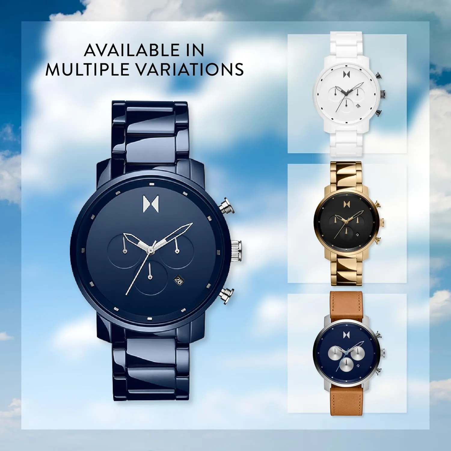 3 to 5 ATM/30 to 50 Meters MVMT Chrono Toronto anyone expand Men's Watch - Japanese Quartz Chronograph - Water Resistant 