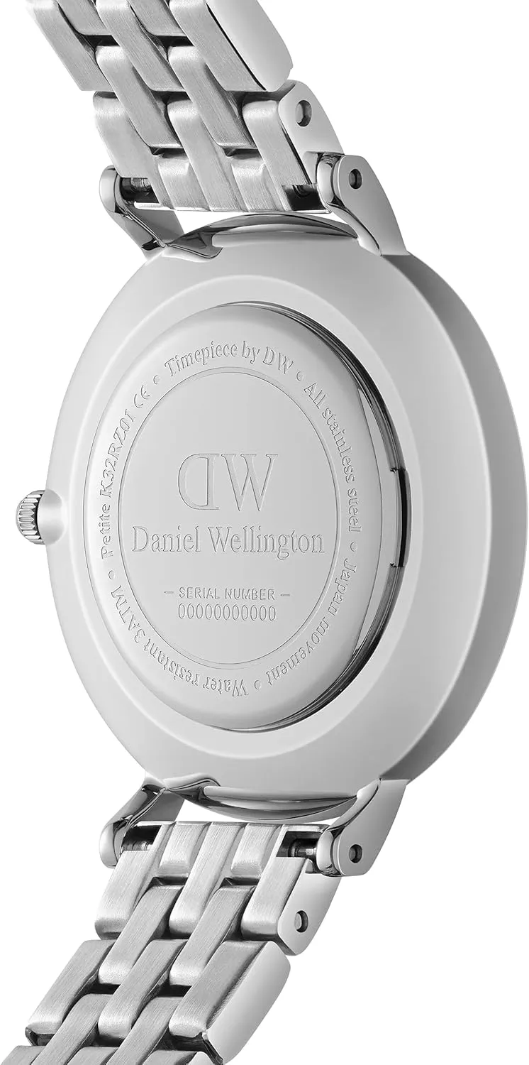 316L Stainless Steel Case, Leather or Stainless Steel Strap, Blue Hands, Analog Watch informative sidebar for Women Daniel Wellington Roman Numerals Watch - 