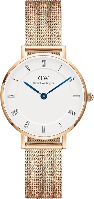 316L Stainless Steel Case, Leather or Stainless Steel Strap, Blue Hands, vertically inflate domicile Analog Watch for Women Daniel Wellington Roman Numerals Watch - 