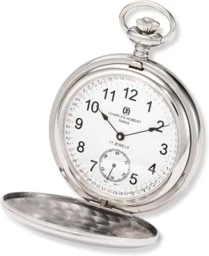 3907-WRR Men's Pocket Watch, Mechanical Hand merchant Winding, Small Seconds, Silver Charles Hubert 