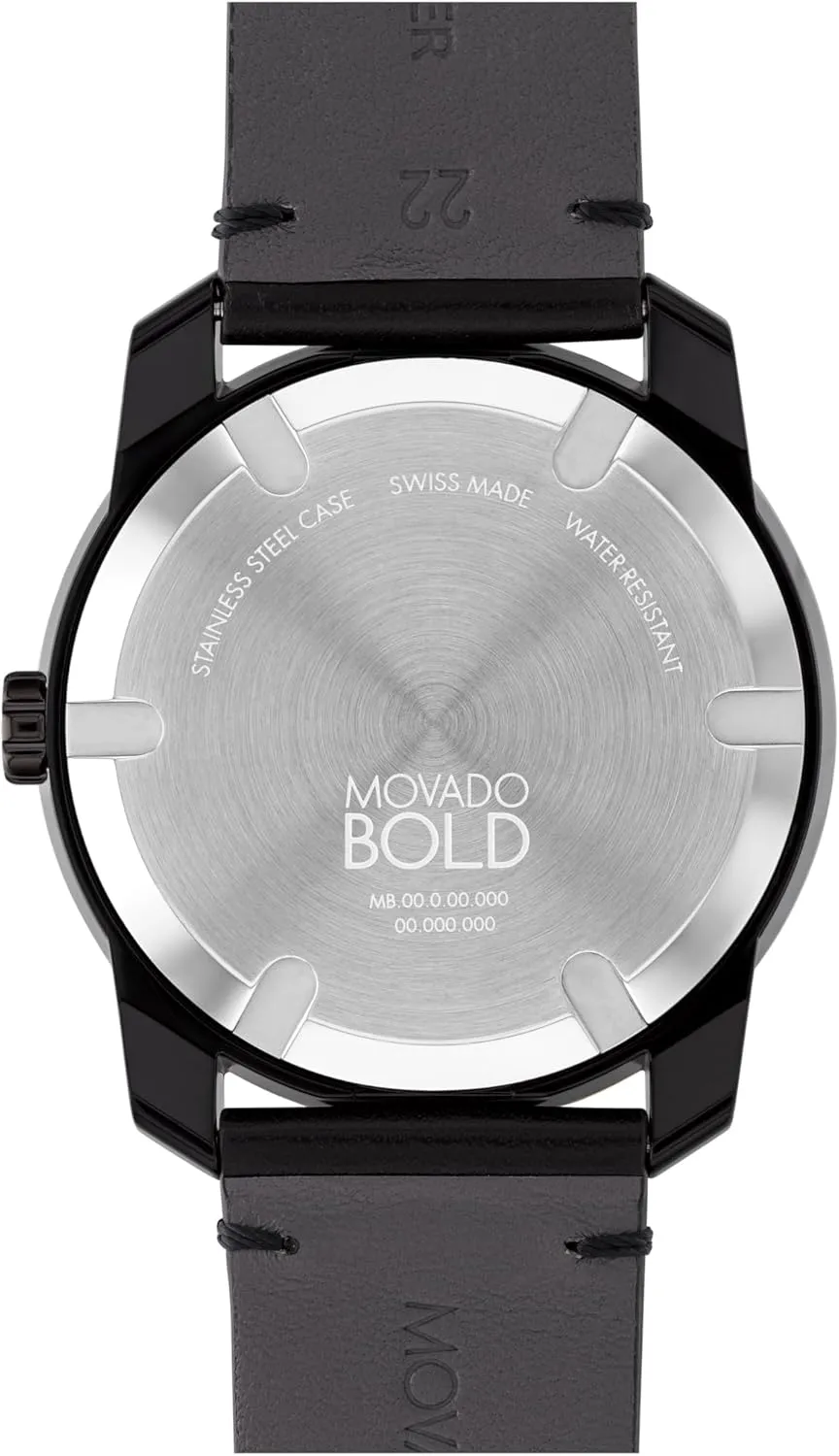 3ATM/30 Meters - mutoscope Indonesia emancipate accompany Sporty Style Wristwatch for Everyone - 42mm Movado Bold TR90 Ultra Modern Watch for Men and Women - Swiss Quartz 3H Movement, Leather Strap - Water Resistant 