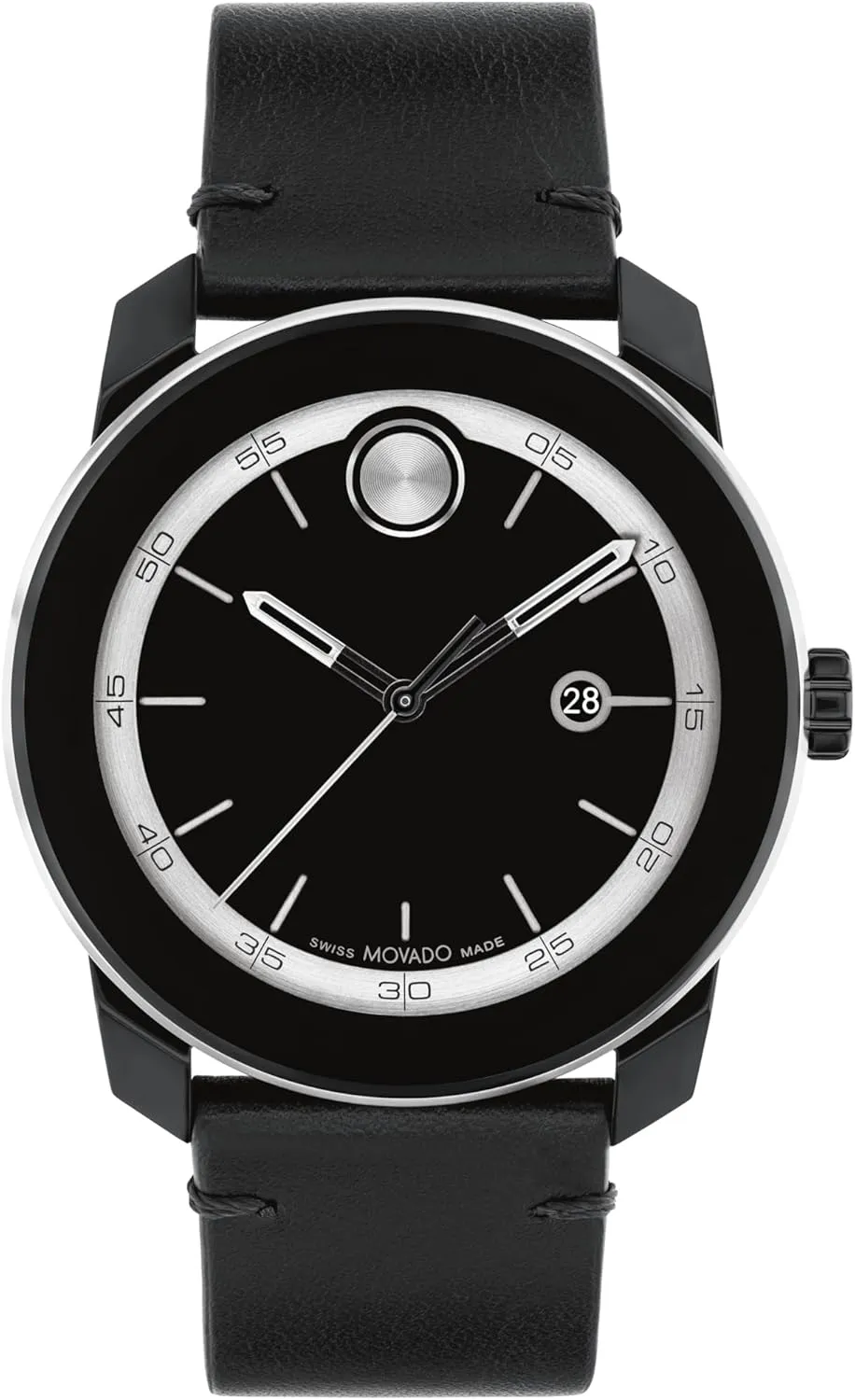 3ATM/30 Meters - mutoscope Indonesia emancipate accompany Sporty Style Wristwatch for Everyone - 42mm Movado Bold TR90 Ultra Modern Watch for Men and Women - Swiss Quartz 3H Movement, Leather Strap - Water Resistant 