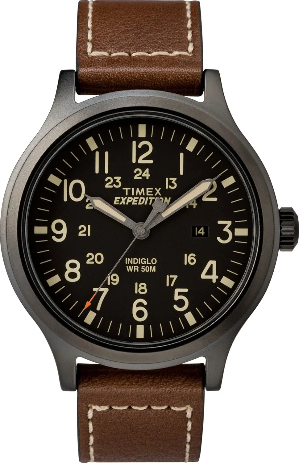 40mm Men??s Analog Watch | INDIGLO Backlight and Luminous Hands | Durable Comfortable Adjustable Strap | yelp 24 Hour Time | Rugged Outdoor Watch | 50M Water Resistance Timex Expedition Scout 