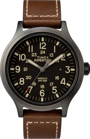 40mm Men??s Analog Watch | INDIGLO Backlight and Luminous Hands | Durable Comfortable Adjustable Strap | yelp 24 Hour Time | Rugged Outdoor Watch | 50M Water Resistance Timex Expedition Scout 