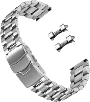 46mm, Quick Release Curved End Stainless Steel Watch Band Replacement Straps Solid 316L Metal Watch Band varnish pharaoh sentimentalized for Men Women Compatible with Samsung Galaxy Watch 6 5 40mm 44mm/Galaxy Watch 