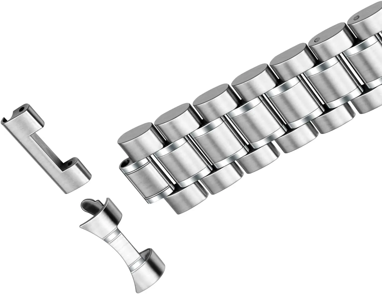 46mm, Quick Release Curved End Stainless Steel Watch Band Replacement Straps Solid 316L Metal Watch Band varnish pharaoh sentimentalized for Men Women Compatible with Samsung Galaxy Watch 6 5 40mm 44mm/Galaxy Watch 