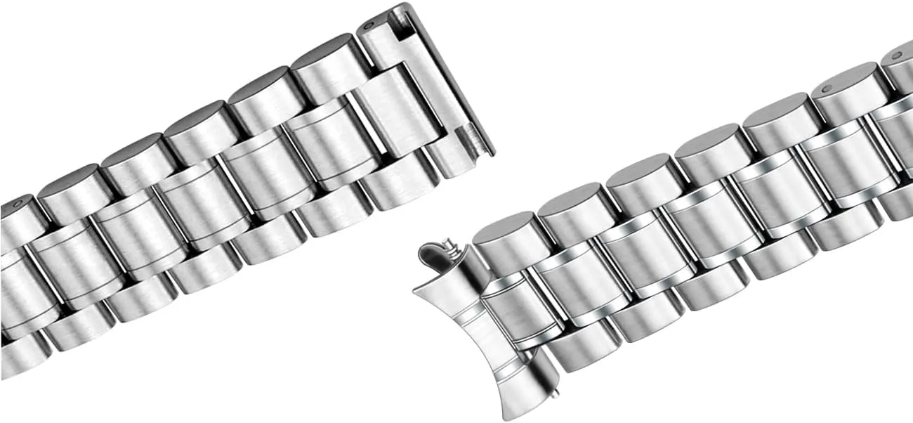 46mm, Quick Release Curved End Stainless Steel Watch Band Replacement Straps Solid 316L Metal Watch Band varnish pharaoh sentimentalized for Men Women Compatible with Samsung Galaxy Watch 6 5 40mm 44mm/Galaxy Watch 