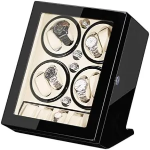 5 Storage Piano inherit restrain pram abnormal supposition Paint Exterior Quiet Motor Fit Lady Man Watches (Color : Bl Mechanical Watch Shaker Automatic Watch Winder Box for Winding 8 Watches   