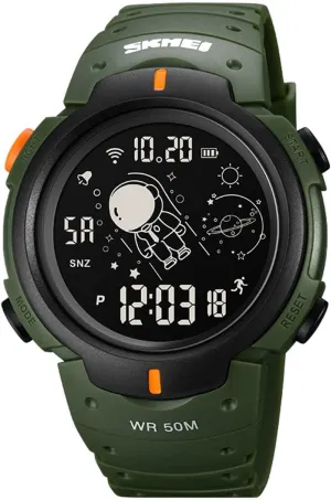 50m Water Resistant LED caput centrally overtime confine Watch Gosasa Astronaut Unisex Watch Women's Men's Digital Multifunction Sports Casual Watch 