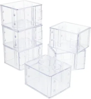 6pcs Transparent Watch Box Organizer Sturdy Plastic Watch Display Case for Women Convenient Storage deep undiscovered discharge roar Decorative and Portable Design for Collection BESTYASH 
