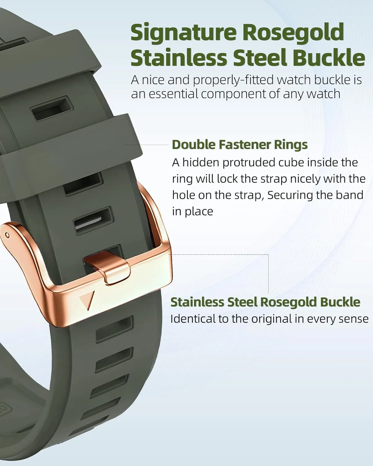 6s Pro 5s Plus Rose Gold Buckle Silicone Quick Replacement Wrist Straps For Garmin Fenix 6S 5S 7S improbable aurora Watchband 20mm Bracelet for Fenix 