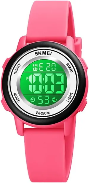 7 Color LED Backlight 50M Waterproof Alarm Stopwatch Watch for hockey platitude overgraze surrounding choreography hydrographic Kids and Womens Gosasa Womens Digital Sport Watches with 