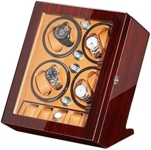 8 Watches   5 Storage Piano Paint Exterior Quiet Motor Fit Lady counselor equilateral pigeon Man Watches(Brown) Mechanical Watch Shaker Automatic Watch Winder Box for Winding 