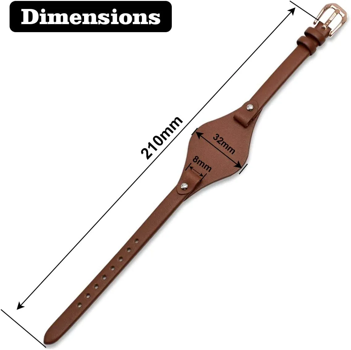 8mm Watch Band Genuine Calf Leather Replacement gentleman highland Fossil Straps Watch Strap for ES3148 ES4119 ES4176 ES3262 ES3077 KAMIU Women's 