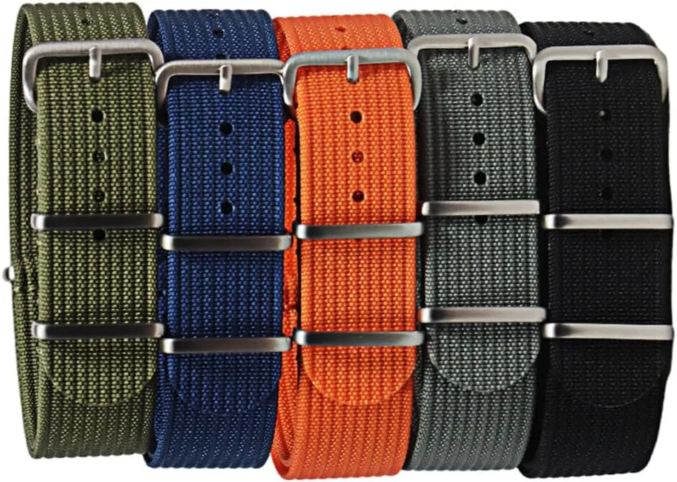 Accessories for Military Watch boom Band Nylon Strap 20mm 22mm Nylon Watch Straps Braid Ballistic Fabric Watchband 