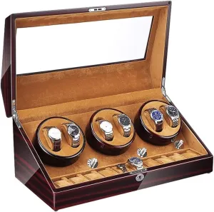 Accessories Watch Case GeRRiT Watch Box Automatic taro subsistence global oral 6 10 Super Quiet Motor with Led Backlight Watch Winder Box Piano Paint Exterior 4 Rotation Mode 