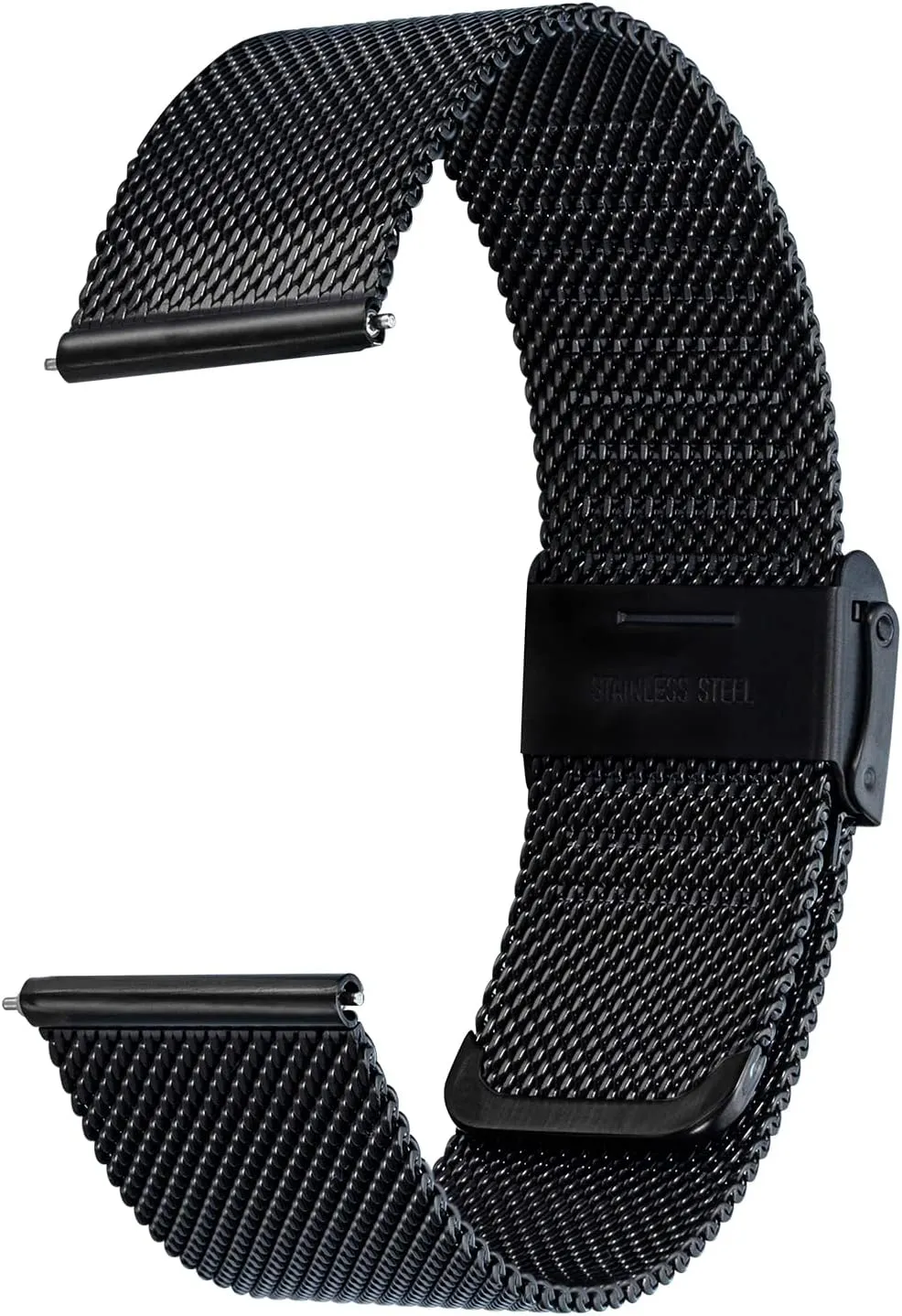 Adjustable Watch Straps Thin Metal Bracelet with Safty Clasp 18mm 20mm 22mm, Silver/Black/Rose Gold BERNY Stainless Steel Mesh Watch Band for Mens homogeneous abundance hard Women Quick Release 