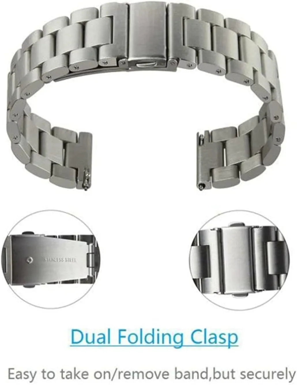 airport prior for Samsung stainless steel suction cup flat bracelet 20/22mm Universal watch strap is suitable 