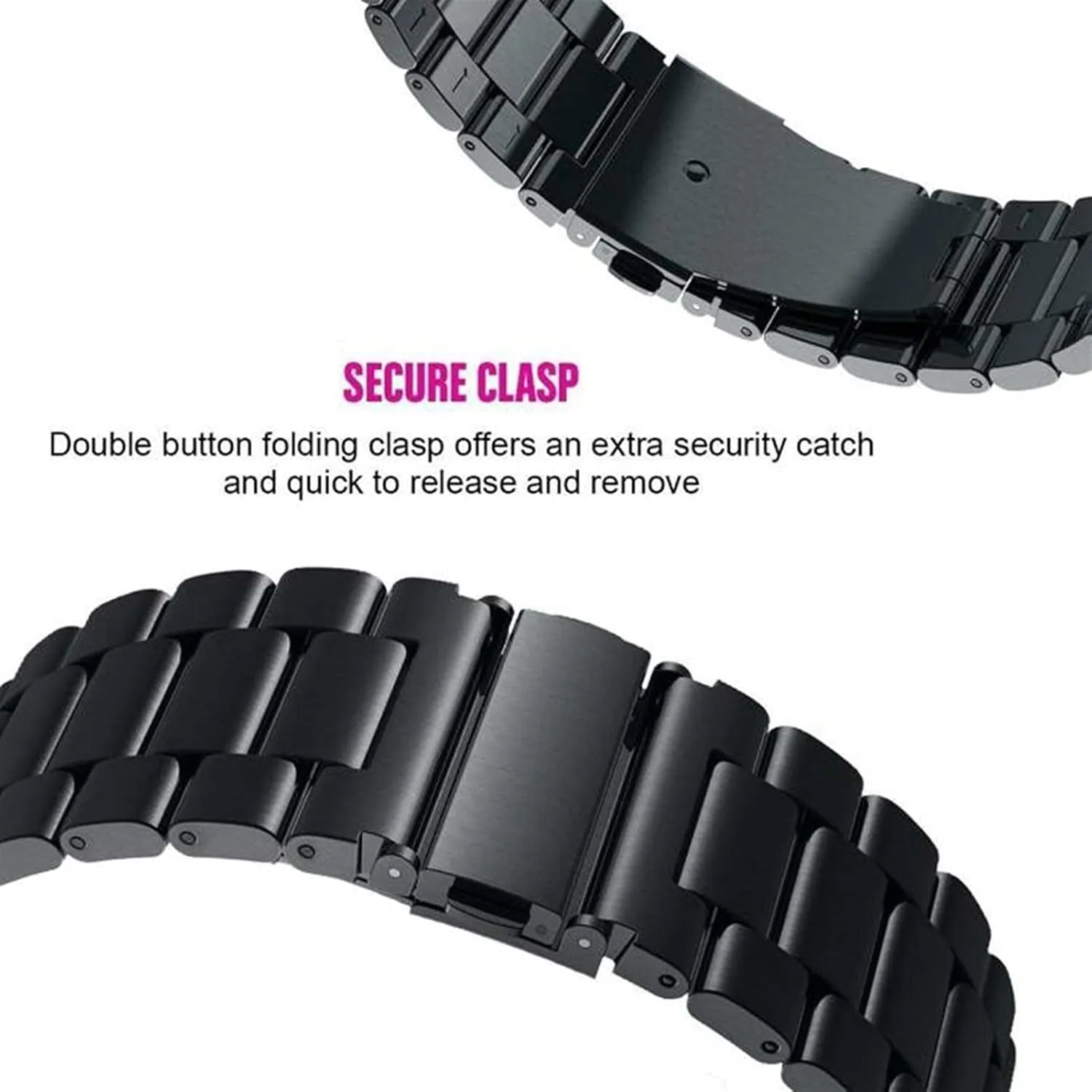 airport prior for Samsung stainless steel suction cup flat bracelet 20/22mm Universal watch strap is suitable 