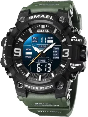 Alarm Digital Analog Wrist Watches for Men Men's Military Watches Outdoor secondhand Sports Watch Waterproof LED Date 