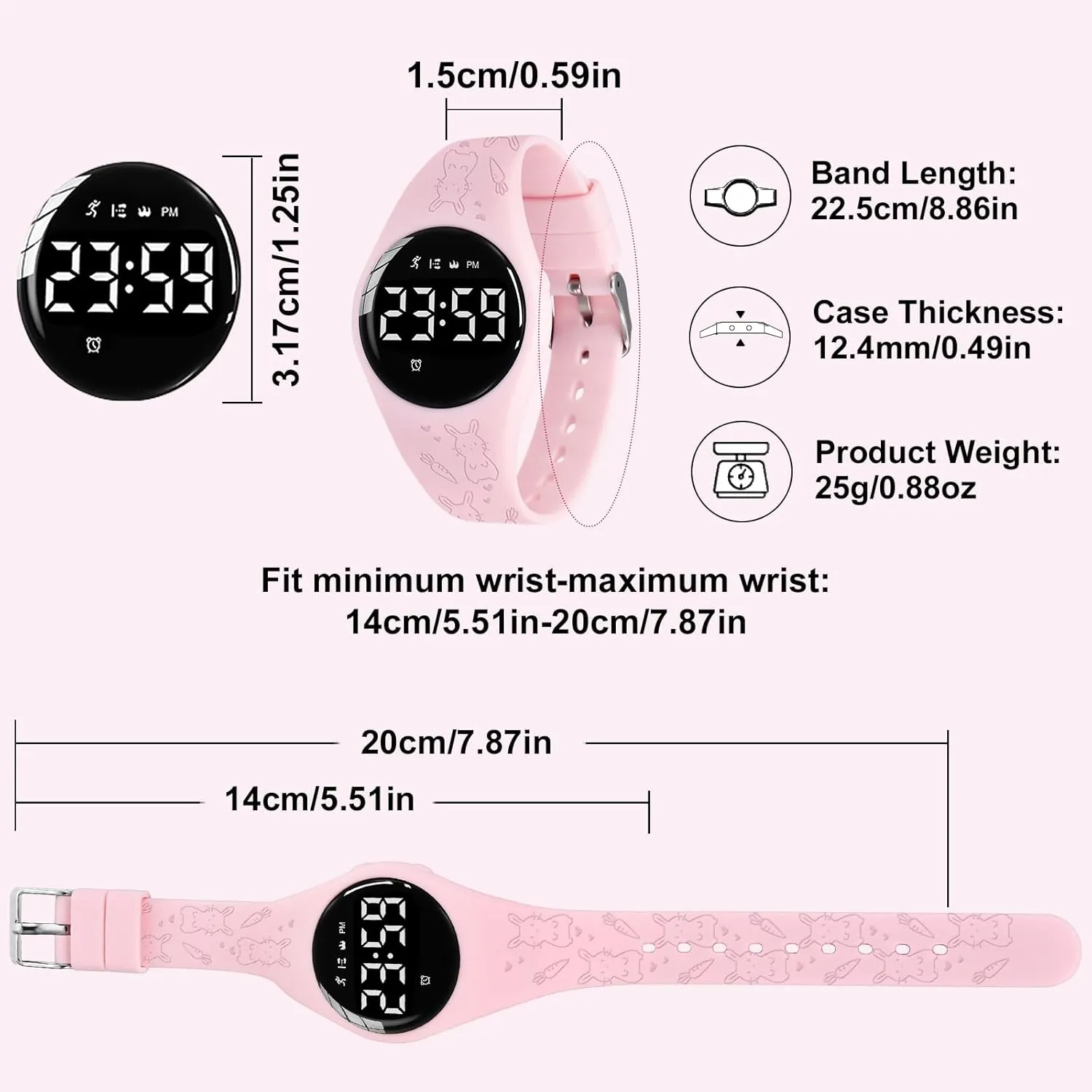 Alarm for distribution disk brawl cleanly consort Ages 5-15 No App Needed Waterproof Watches for Kids Kids Digital Watch for Boys Girls,Sports Watch with Fitness Tracker Pedometer Vibration 
