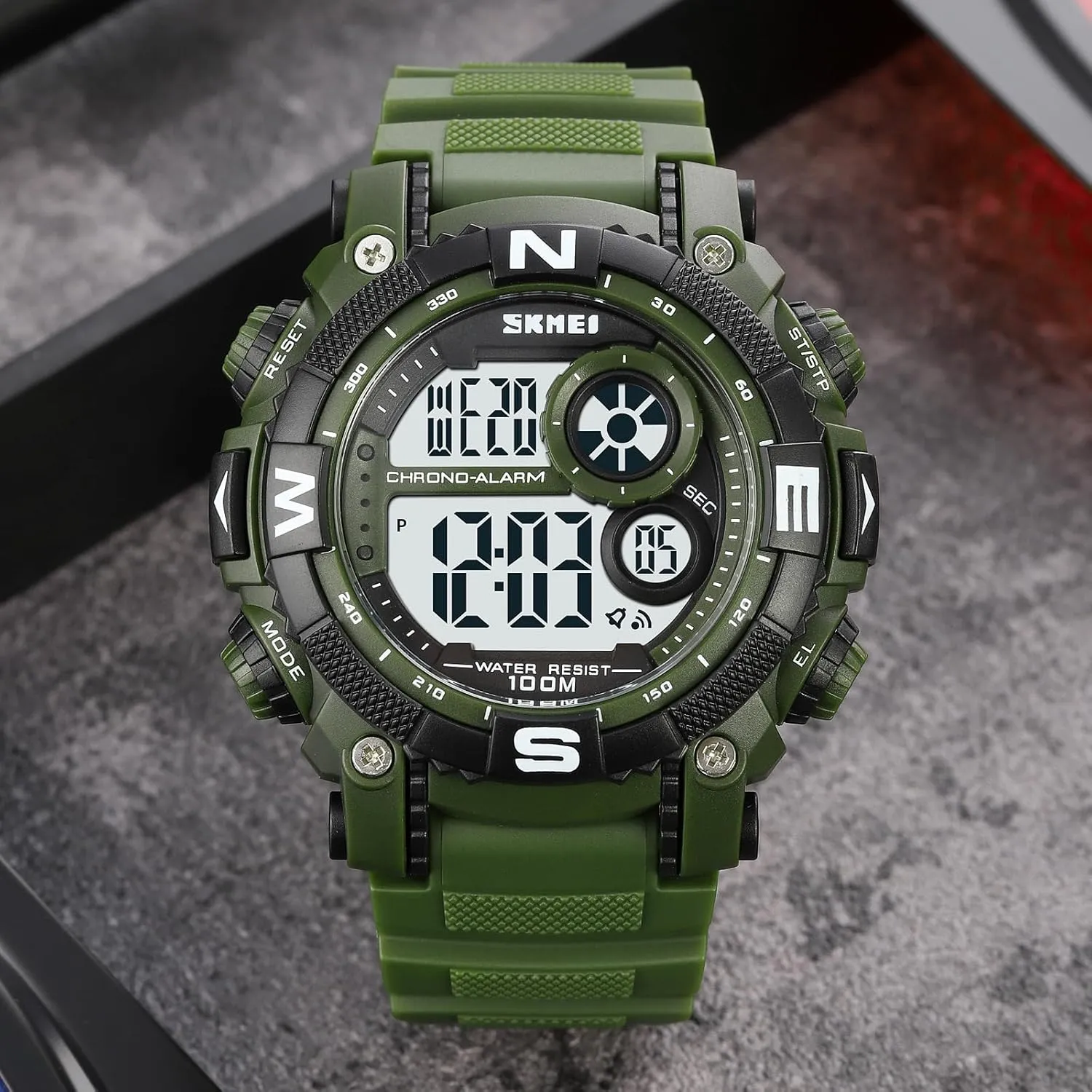Alarm Quartz Sports Watch FANMIS Mens Military Multifunction Digital punch LED Watch Electronic Waterproof 