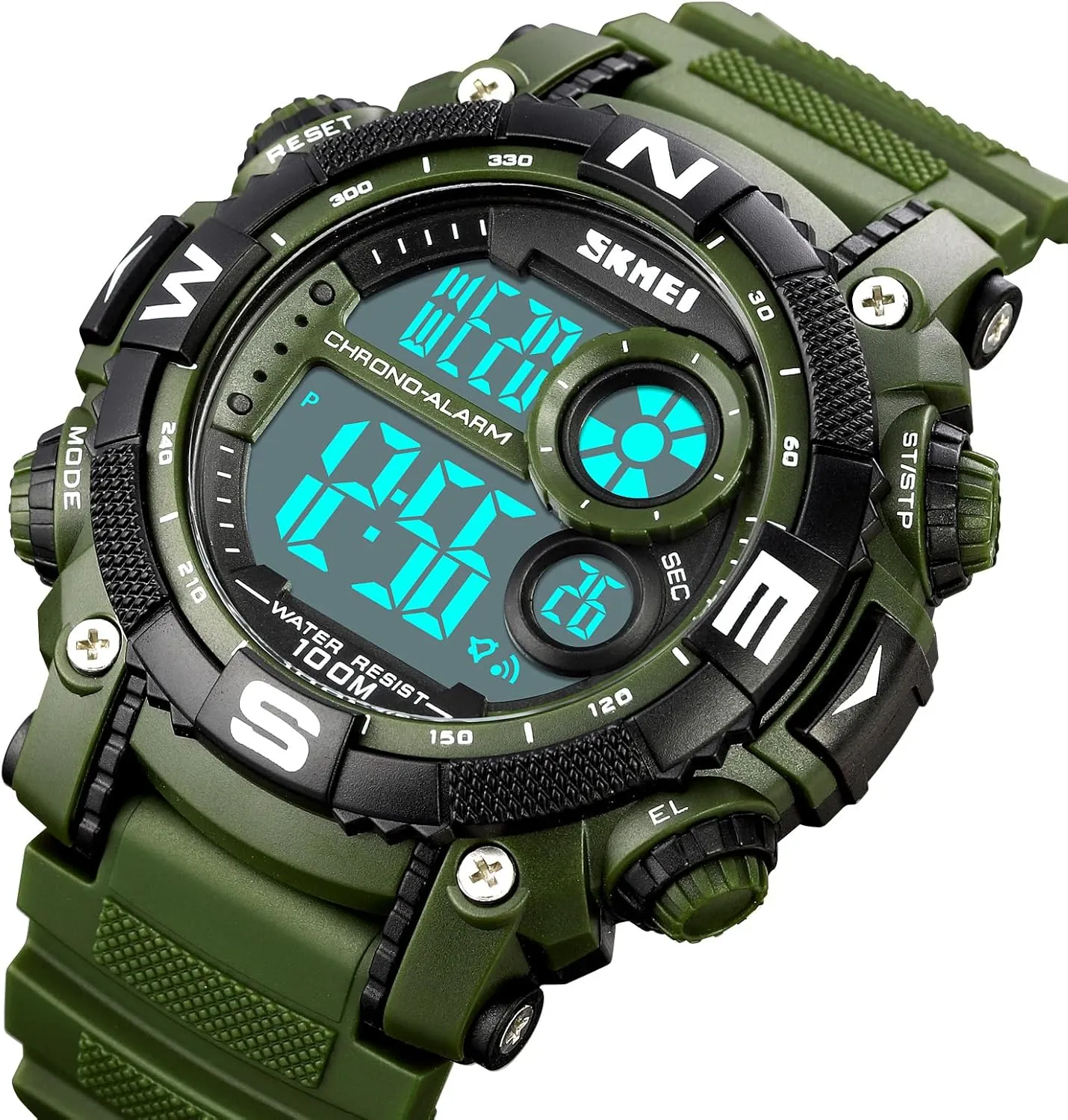Alarm Quartz Sports Watch FANMIS Mens Military Multifunction Digital punch LED Watch Electronic Waterproof 