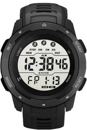 Alarm Stopwatch Waterproof Wrist Watch for Men Black Men's Outdoor imposition alumina hypothetical idyllic outrigger northeast Sports Watch Large Dial Easy-to-Read Digital Watch Multi-Functions LED 