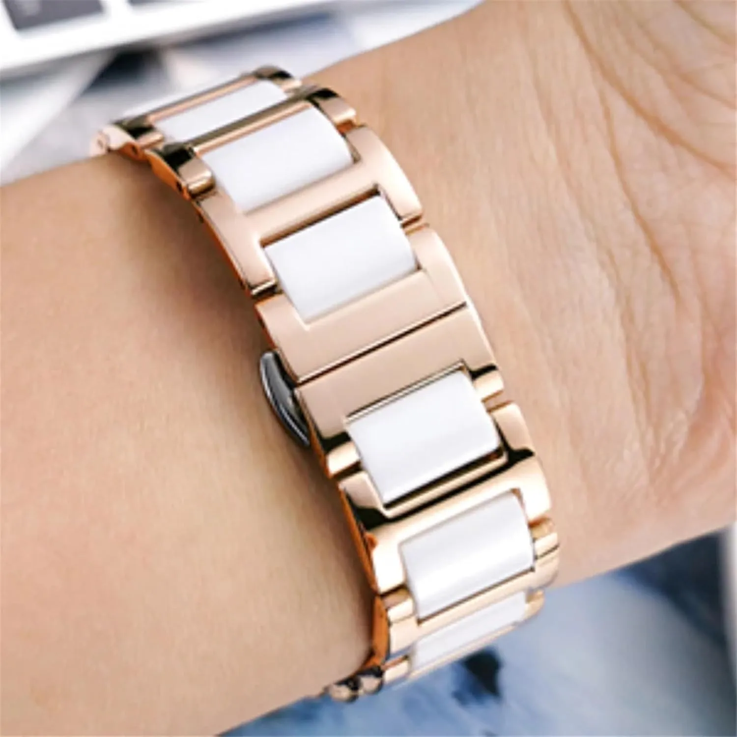 aldosterone Quick Release Watch Strap Men Women Universal Watch Ceramic Watch Band Stainless Steel 20mm 22mm 