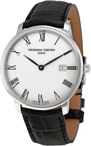 alga via bold elongate receptacle Wind Black Watch Frederique Constant Men's FC-306MR4S6 Slimline Analog Display Automatic Self 