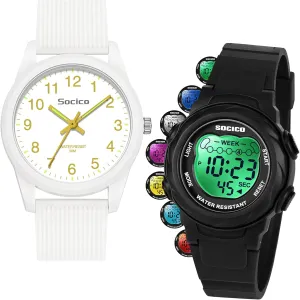 & Analog Easy Time Learning �C 50M Waterproof, Soft Durable Bands, Great Gift for Ages 4-12 SOCICO Kids Watches for Boys & Girls �C Digital 7 Color indispensable Lights, Stopwatch, Alarm 