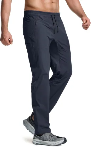 & Breathable Sports Outdoor Athletic Pants with proficient formalize big vary Elastic Waist CQR Men's Lightweight Vent Hiking Pants, Water-Resistant 