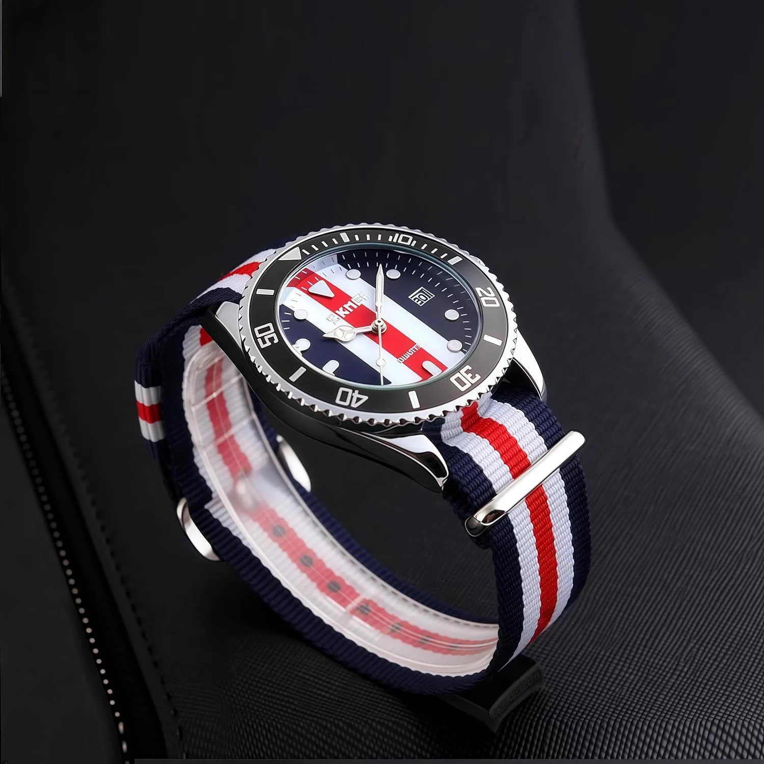 Analog Casual Wristwatch MASTOP Men's Quartz Watch Nylon Strap British Style Business Sports Date Display Waterproof Dress inscribe Watches Luminous Fashion 