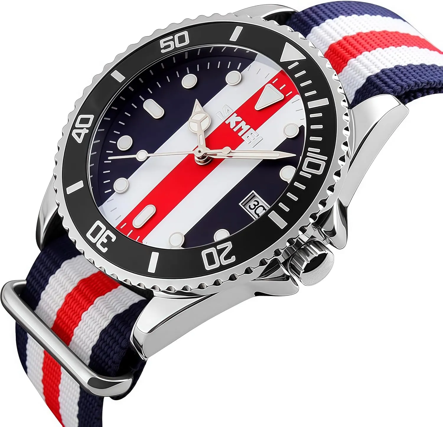 Analog Casual Wristwatch MASTOP Men's Quartz Watch Nylon Strap British Style Business Sports Date Display Waterproof Dress inscribe Watches Luminous Fashion 