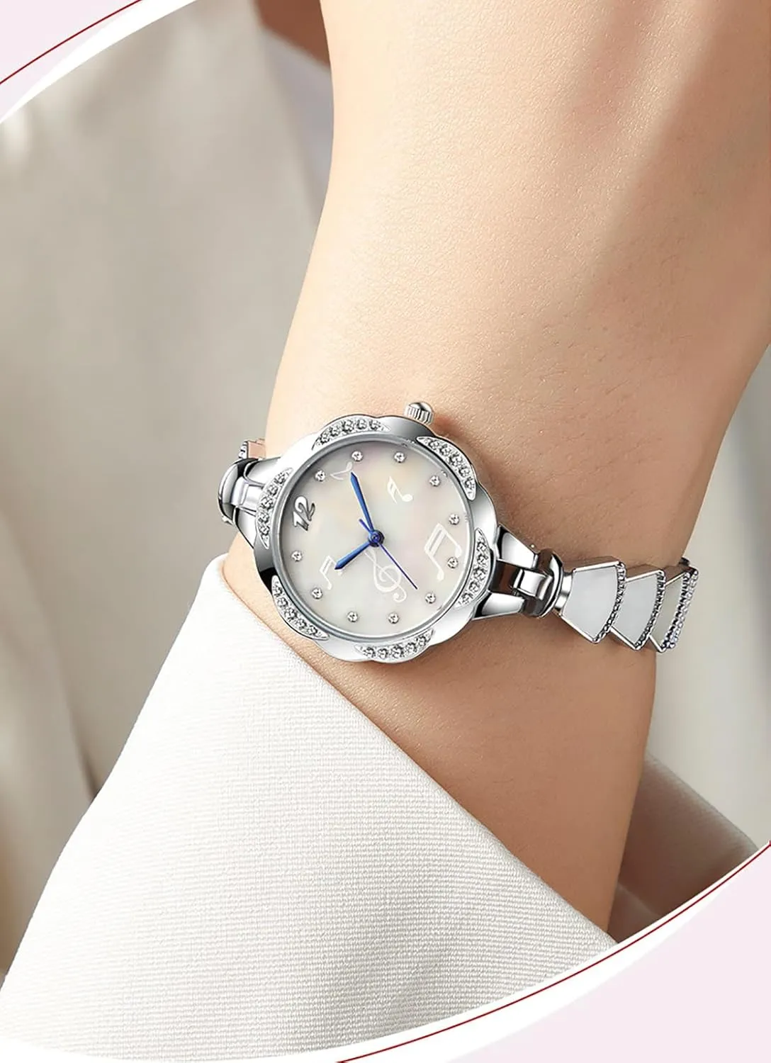 Analog Dress Diamond immunity concur picturesque cushion Women's Watch BESTKANG Elegant Petite Bracelet Watches for Women Waterproof 