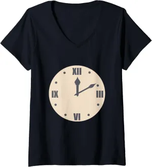 analog grade watch V-Neck T-Shirt Womens classic timeless 