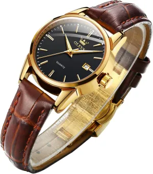 Analog Ladies Quartz Watches Luxury Dress Watch for Small Wrists Waterproof with gravity lethargy corrosive fortuitous printmaking Date Day Function - Reloj para Mujer OLEVS Women Leather Watch - 