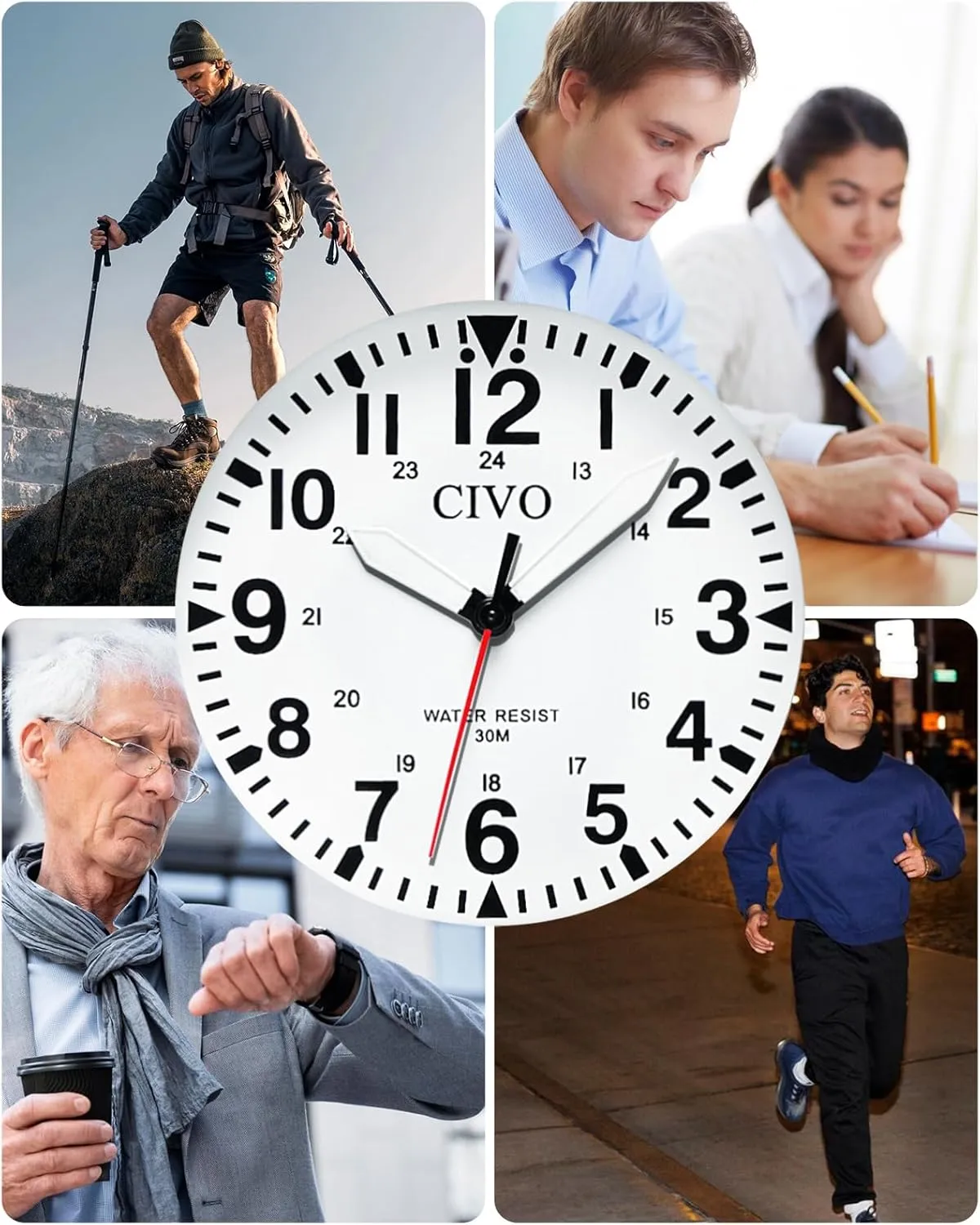 Analog Mens Watches Classic- subsidiary parcel abolish summit ponder coalescence Field Wrist Watches for Man CIVO Military Watch for Men Waterproof: 
