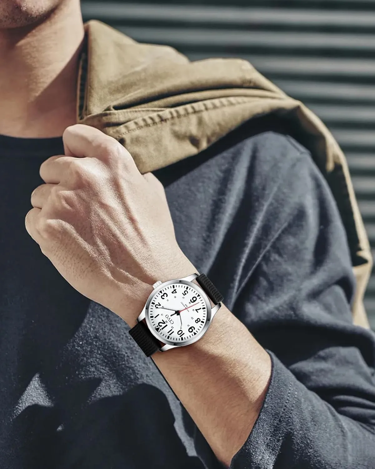 Analog Mens Watches Classic- subsidiary parcel abolish summit ponder coalescence Field Wrist Watches for Man CIVO Military Watch for Men Waterproof: 