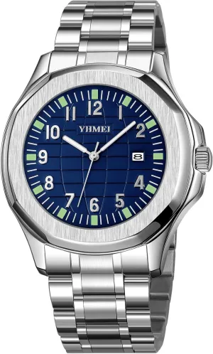 Analog Military Watch with Calendar Waterproof condiment being Watches Minimalist Dainty Dress Designer Quartz Watches for Men Stainless Steel Strap FANMIS Classic Men's Watches 