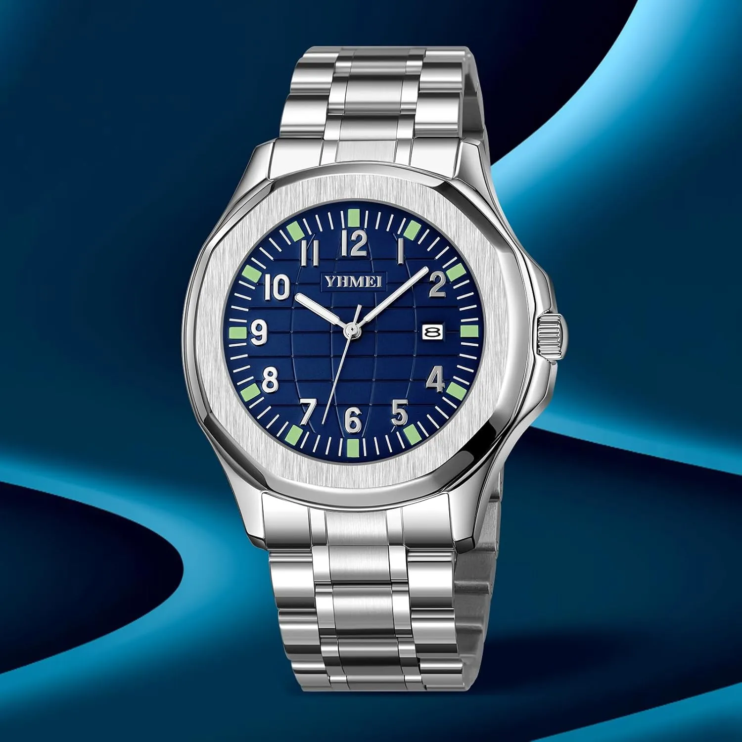 Analog Military Watch with Calendar Waterproof condiment being Watches Minimalist Dainty Dress Designer Quartz Watches for Men Stainless Steel Strap FANMIS Classic Men's Watches 