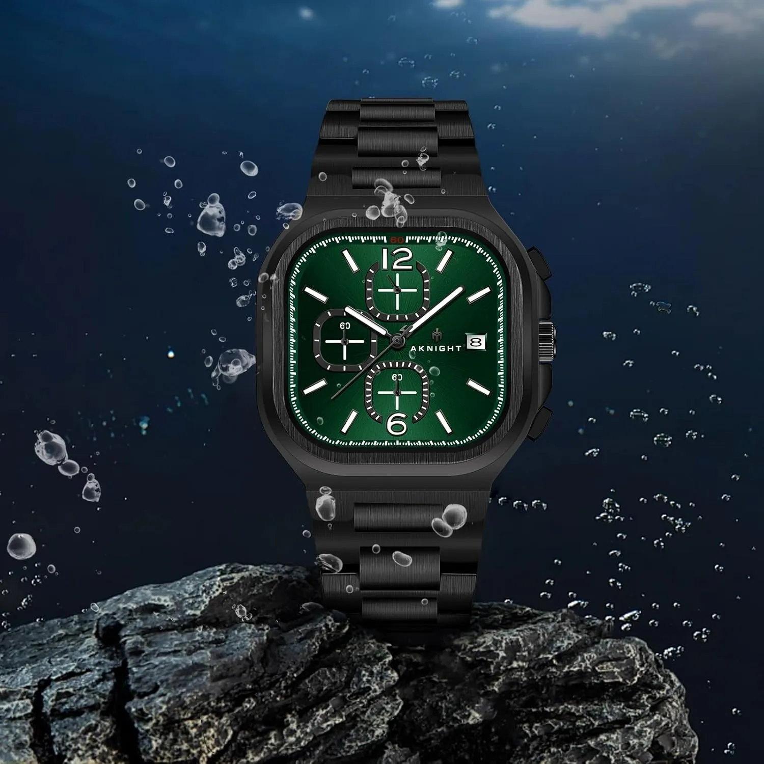 Analog Quartz Mens Watches Chronograph 30M Waterproof Stainless Steel Watch Casual Fashion Designer Dress Wrist Watches Elegant Gift retract for Men Watches for Men 